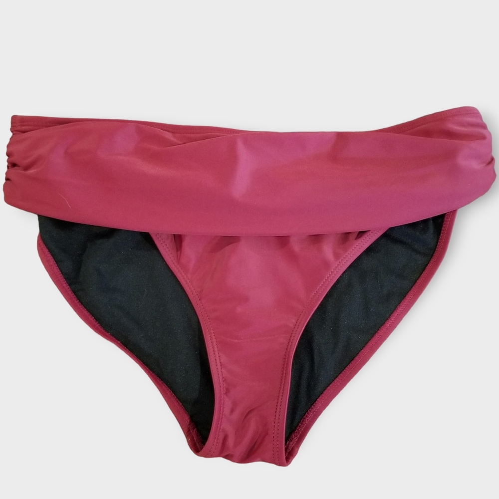 Shekini Burgundy Swim Bottoms, Large